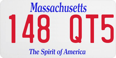 MA license plate 148QT5