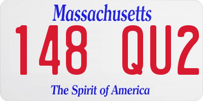 MA license plate 148QU2