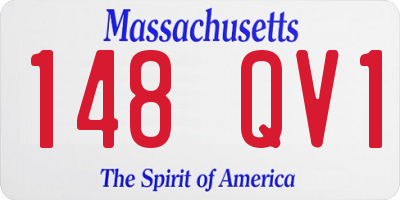MA license plate 148QV1