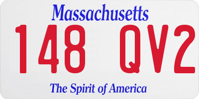 MA license plate 148QV2