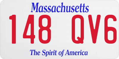 MA license plate 148QV6