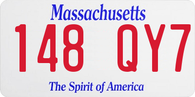 MA license plate 148QY7