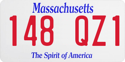 MA license plate 148QZ1