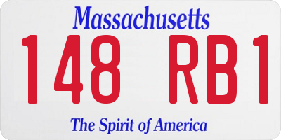 MA license plate 148RB1