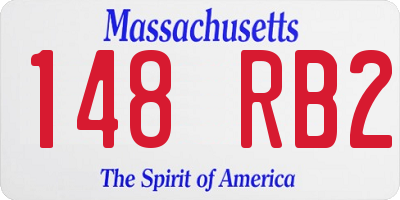 MA license plate 148RB2