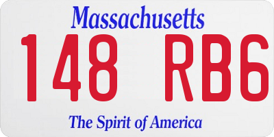 MA license plate 148RB6