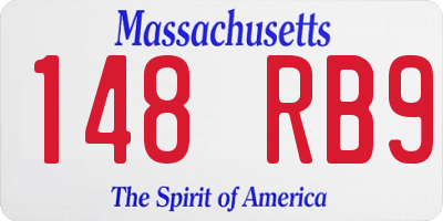 MA license plate 148RB9