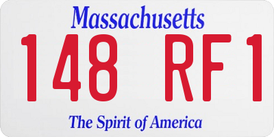 MA license plate 148RF1