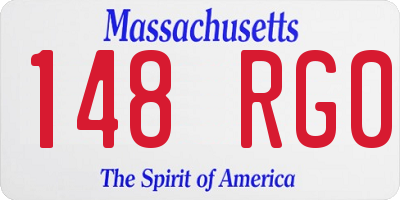 MA license plate 148RG0