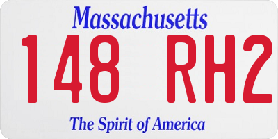 MA license plate 148RH2