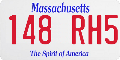 MA license plate 148RH5