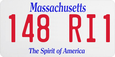 MA license plate 148RI1