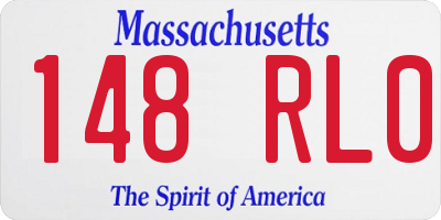 MA license plate 148RL0
