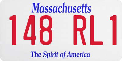 MA license plate 148RL1