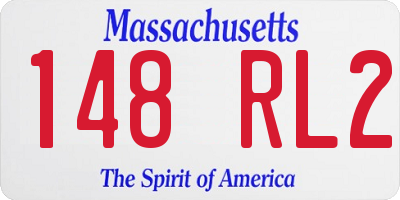 MA license plate 148RL2