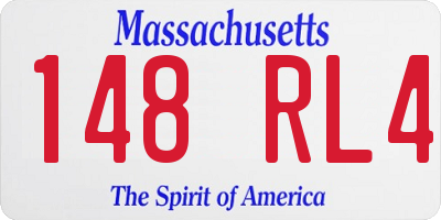 MA license plate 148RL4