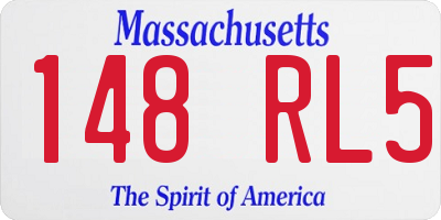 MA license plate 148RL5