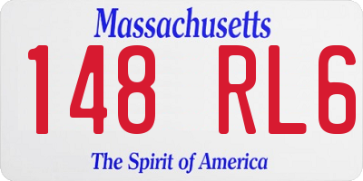 MA license plate 148RL6