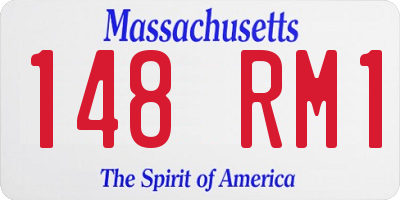 MA license plate 148RM1