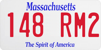 MA license plate 148RM2