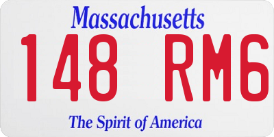 MA license plate 148RM6