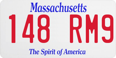 MA license plate 148RM9