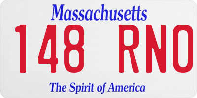 MA license plate 148RN0