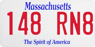 MA license plate 148RN8