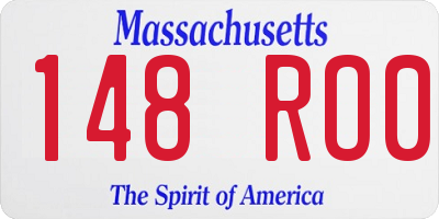MA license plate 148RO0
