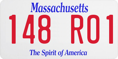 MA license plate 148RO1