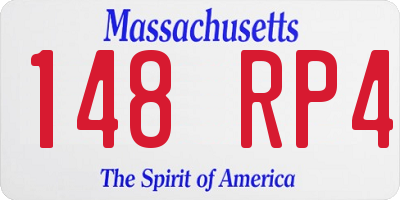 MA license plate 148RP4