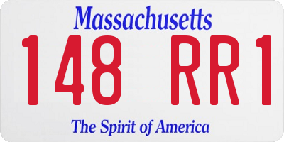 MA license plate 148RR1