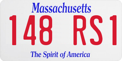 MA license plate 148RS1