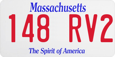 MA license plate 148RV2