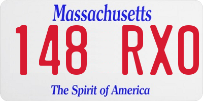MA license plate 148RX0