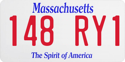 MA license plate 148RY1