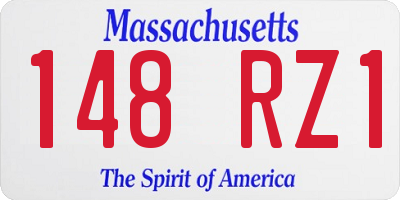 MA license plate 148RZ1