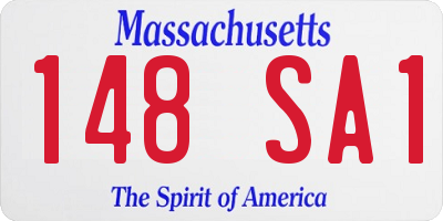 MA license plate 148SA1