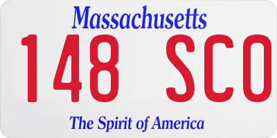 MA license plate 148SC0