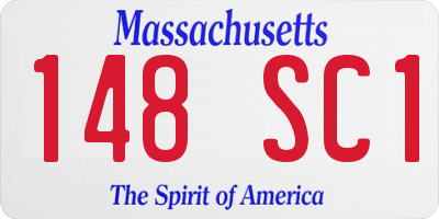 MA license plate 148SC1