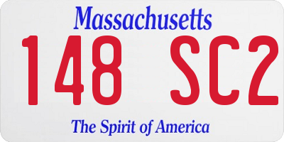 MA license plate 148SC2