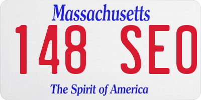 MA license plate 148SE0