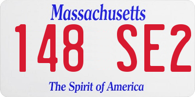 MA license plate 148SE2