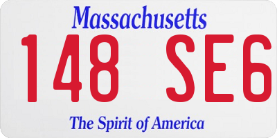 MA license plate 148SE6