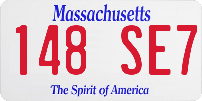 MA license plate 148SE7