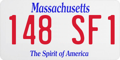 MA license plate 148SF1