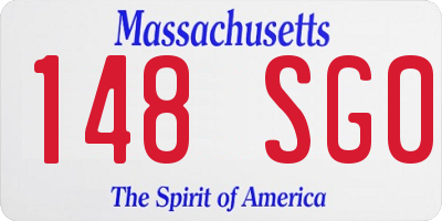 MA license plate 148SG0