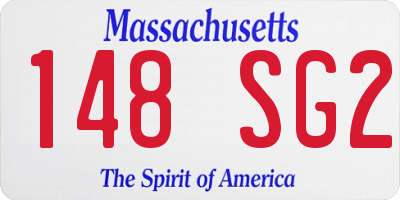 MA license plate 148SG2