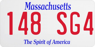 MA license plate 148SG4