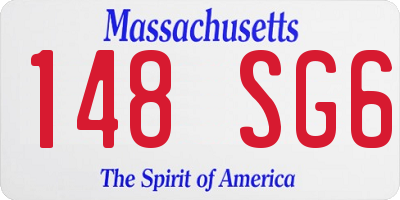 MA license plate 148SG6